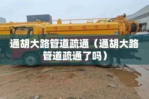 通胡大路管道疏通（通胡大路管道疏通了吗）