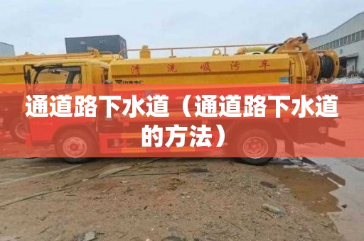 通道路下水道（通道路下水道的方法）