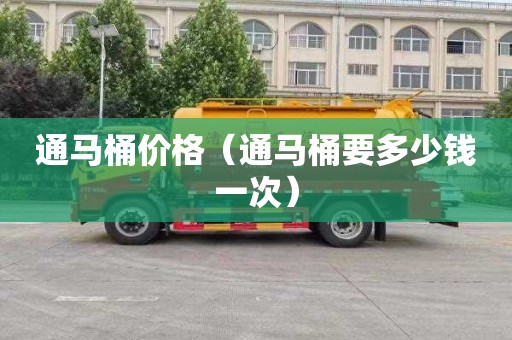 通马桶价格（通马桶要多少钱一次）