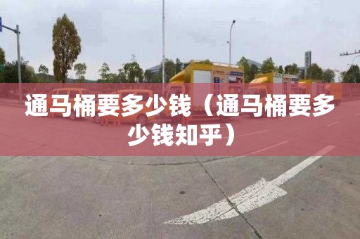 通马桶要多少钱（通马桶要多少钱知乎）