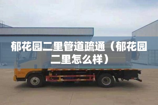 郁花园二里管道疏通（郁花园二里怎么样）