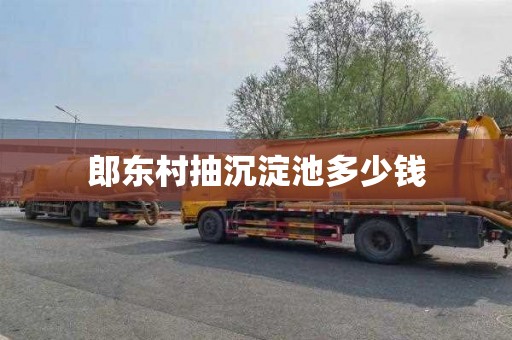 郎东村抽沉淀池多少钱