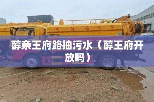 醇亲王府路抽污水（醇王府开放吗）