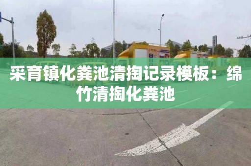 采育镇化粪池清掏记录模板：绵竹清掏化粪池