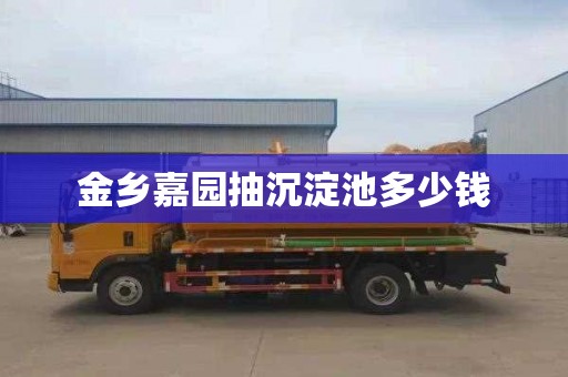 金乡嘉园抽沉淀池多少钱