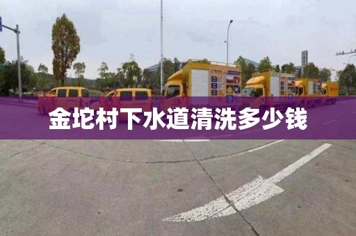 金坨村下水道清洗多少钱