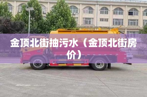 金顶北街抽污水（金顶北街房价）