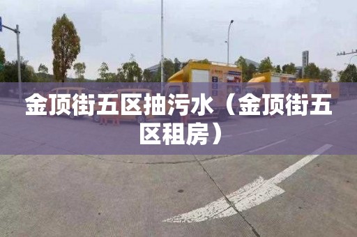 金顶街五区抽污水（金顶街五区租房）