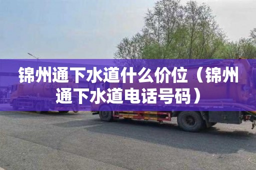 锦州通下水道什么价位（锦州通下水道电话号码）
