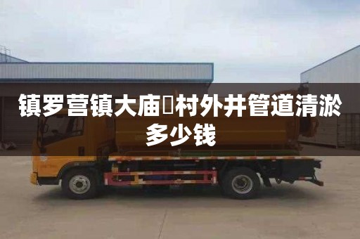 镇罗营镇大庙硲村外井管道清淤多少钱