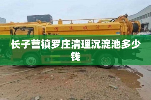 长子营镇罗庄清理沉淀池多少钱