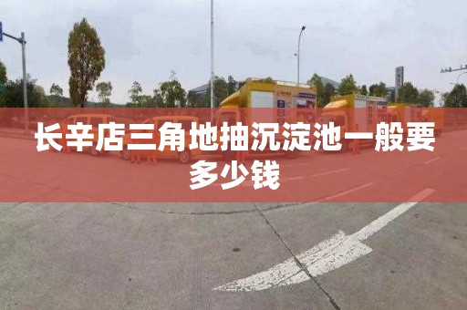 长辛店三角地抽沉淀池一般要多少钱