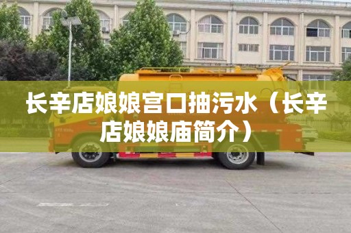 长辛店娘娘宫口抽污水（长辛店娘娘庙简介）