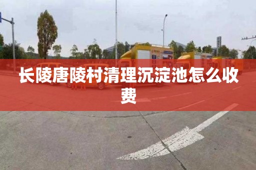 长陵唐陵村清理沉淀池怎么收费