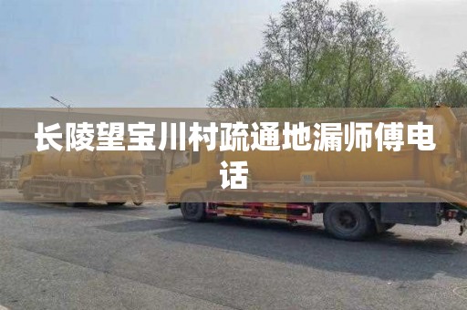 长陵望宝川村疏通地漏师傅电话
