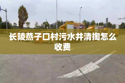 长陵燕子口村污水井清掏怎么收费