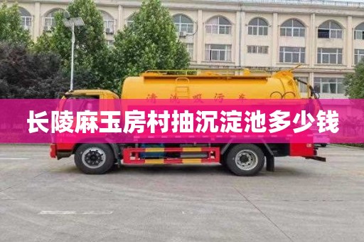 长陵麻玉房村抽沉淀池多少钱