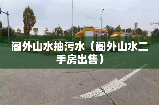 阁外山水抽污水（阁外山水二手房出售）