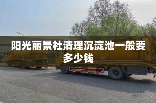 阳光丽景社清理沉淀池一般要多少钱