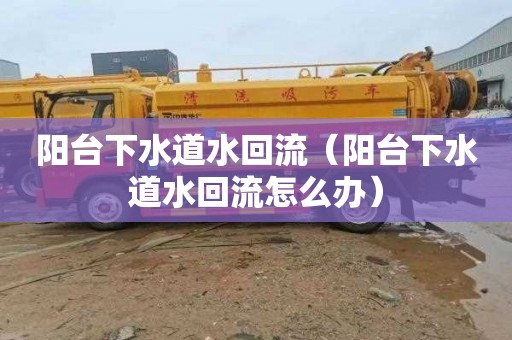 阳台下水道水回流（阳台下水道水回流怎么办）