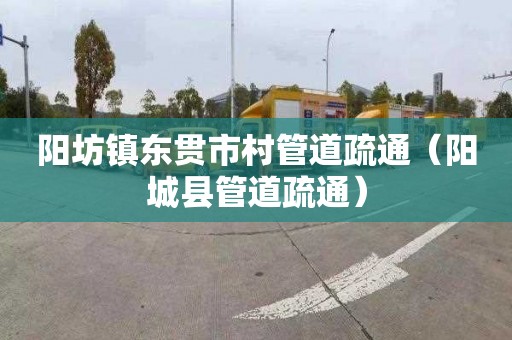 阳坊镇东贯市村管道疏通（阳城县管道疏通）
