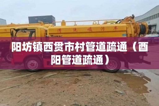 阳坊镇西贯市村管道疏通（酉阳管道疏通）