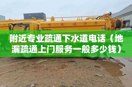 附近专业疏通下水道电话（地漏疏通上门服务一般多少钱）