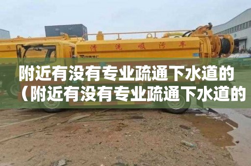 附近有没有专业疏通下水道的（附近有没有专业疏通下水道的电话）
