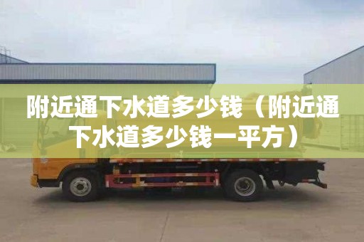 附近通下水道多少钱（附近通下水道多少钱一平方）