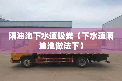 隔油池下水道吸粪（下水道隔油池做法下）