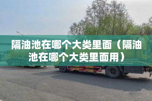隔油池在哪个大类里面（隔油池在哪个大类里面用）