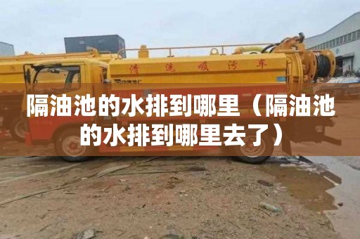 隔油池的水排到哪里（隔油池的水排到哪里去了）