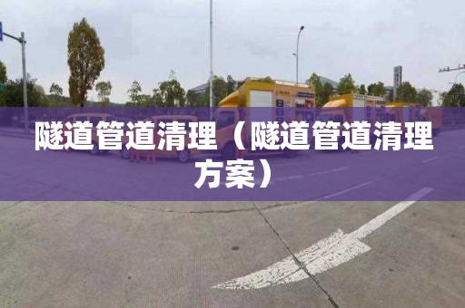 隧道管道清理（隧道管道清理方案）