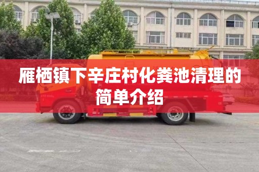 雁栖镇下辛庄村化粪池清理的简单介绍