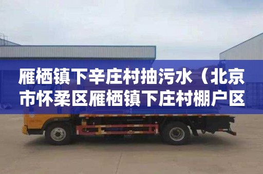 雁栖镇下辛庄村抽污水（北京市怀柔区雁栖镇下庄村棚户区改造项目拆除招标）