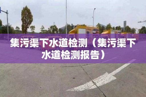 集污渠下水道检测（集污渠下水道检测报告）