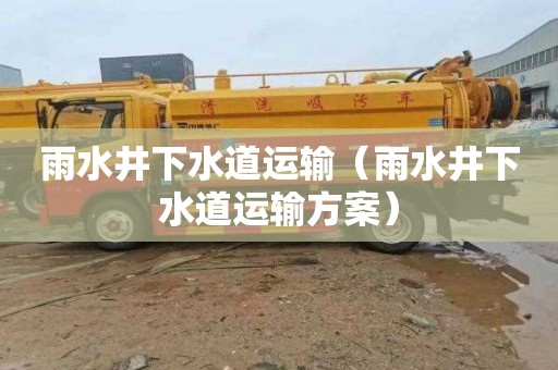 雨水井下水道运输（雨水井下水道运输方案）
