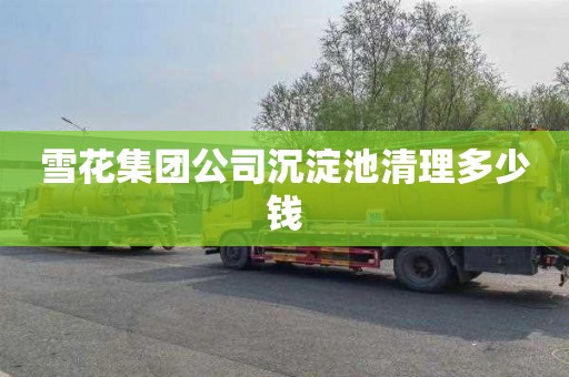 雪花集团公司沉淀池清理多少钱