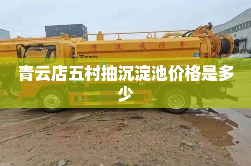 青云店五村抽沉淀池价格是多少