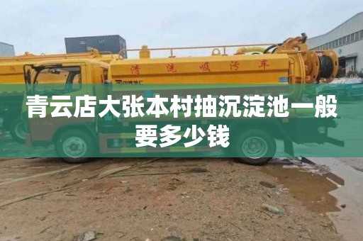 青云店大张本村抽沉淀池一般要多少钱