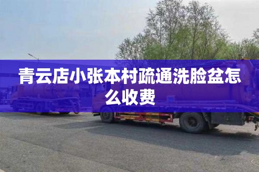 青云店小张本村疏通洗脸盆怎么收费