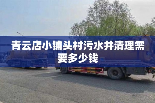 青云店小铺头村污水井清理需要多少钱