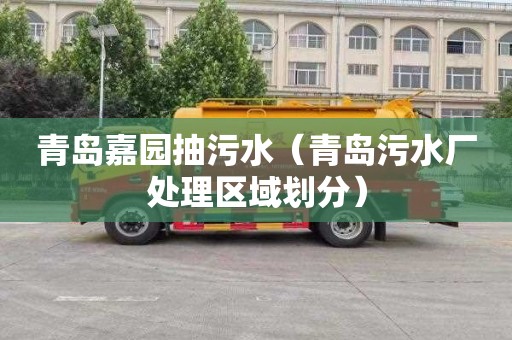 青岛嘉园抽污水（青岛污水厂处理区域划分）