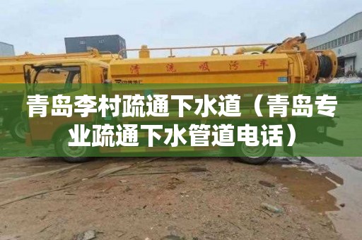 青岛李村疏通下水道（青岛专业疏通下水管道电话）