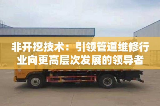 非开挖技术：引领管道维修行业向更高层次发展的领导者