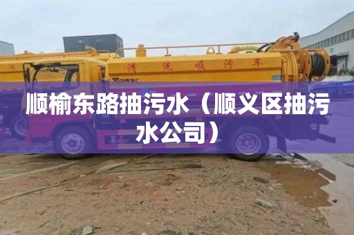 顺榆东路抽污水（顺义区抽污水公司）