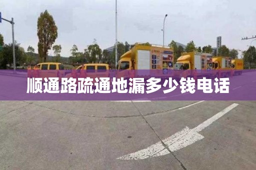 顺通路疏通地漏多少钱电话