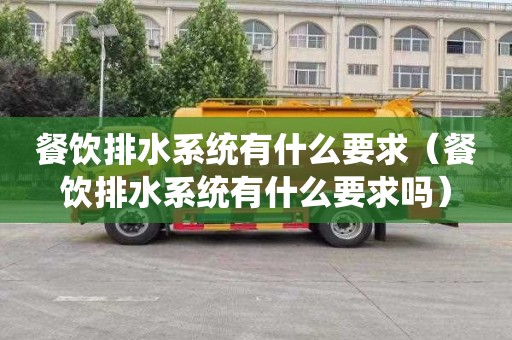 餐饮排水系统有什么要求（餐饮排水系统有什么要求吗）
