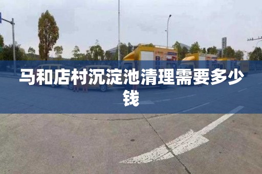 马和店村沉淀池清理需要多少钱