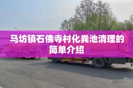 马坊镇石佛寺村化粪池清理的简单介绍